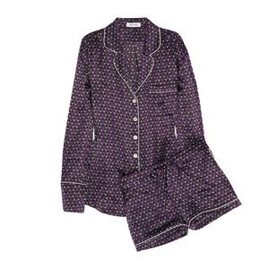 Olivia von Halle alba silk pajamas set